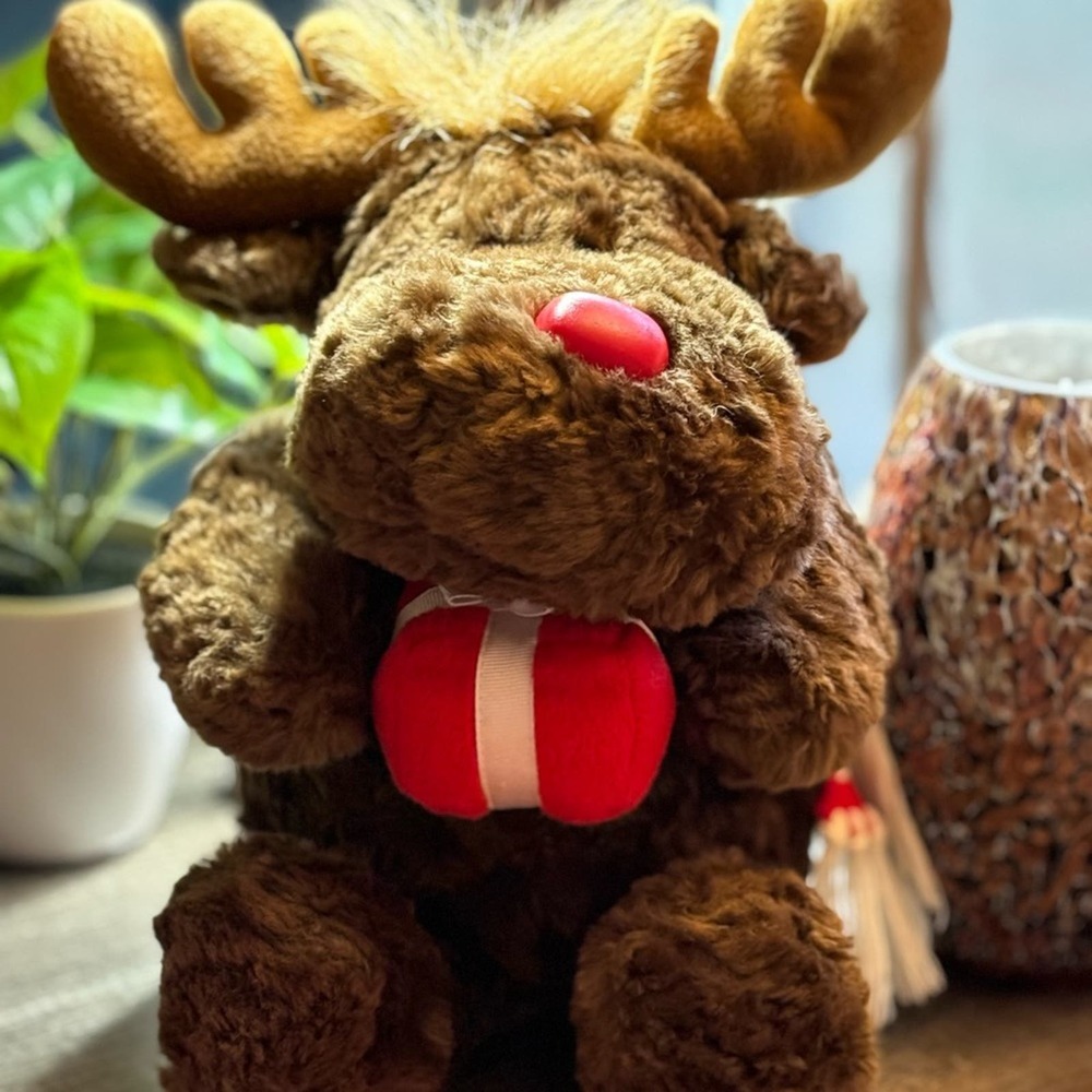 Animal Adventure, Inc. Stuffed Brown Holiday Moose